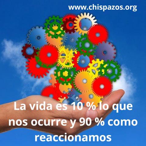 La vida es 10 % lo que nos ocurre y 90 % como reaccionamos