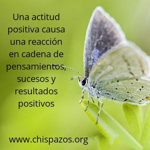 Una actitud positiva causa una reacción en cadena de pensamientos, sucesos y resultados positivos